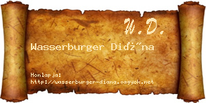 Wasserburger Diána névjegykártya