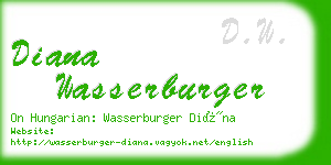 diana wasserburger business card